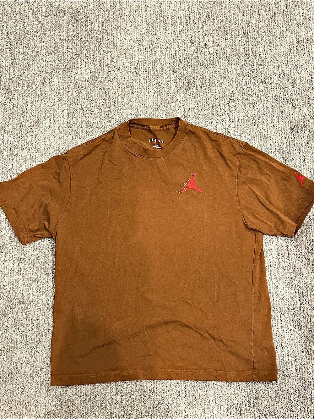 Jordan Jumpman Graphic Tee Brown & Pink Size Large